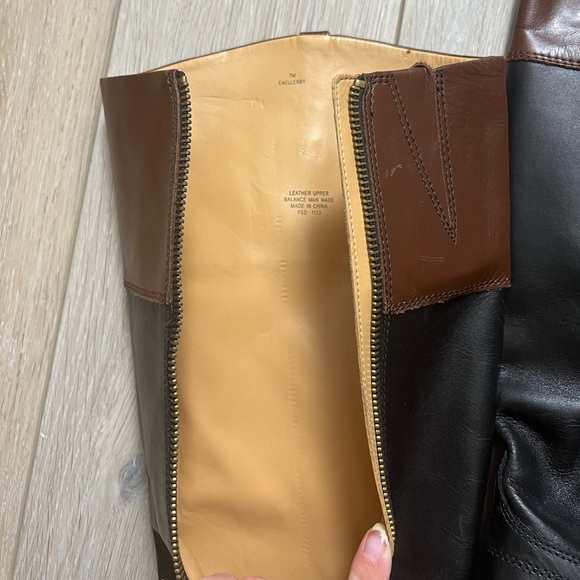 Enzo Real Leather Two Tone Riding Boots - Picture 2 of 3